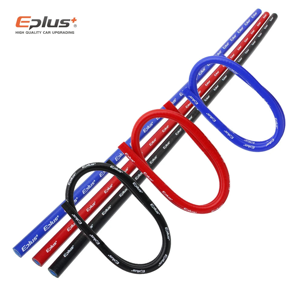 EPLUS 4 Layers Polyester Silicone Hoses Straight 1 Meter Car Engine Universal High Temperature Silica Gel Tube Black Blue Red