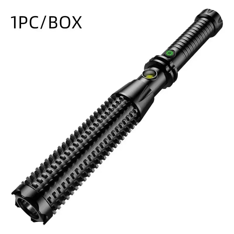 Baseball Bat LED Self-defense Flashlight telescopic Zoom Super Bright Self Defense Mace Light Tactical Baton Emergency Torch