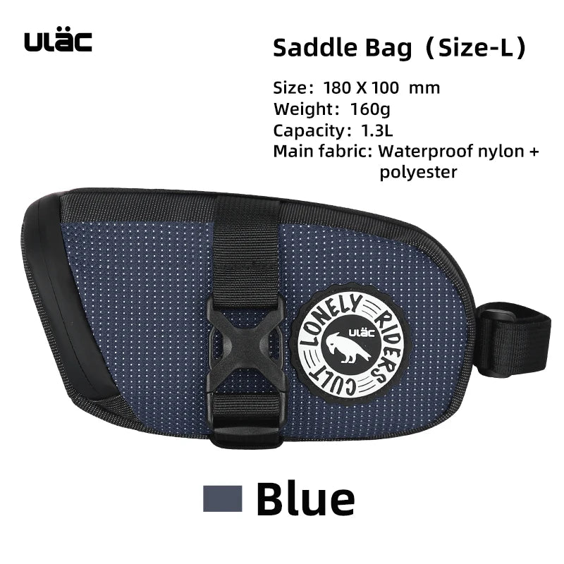 ULAC Cycling Seat Bag 0.6/1/1.3L Multi-color Bicycle Saddle Bag Waterproof MTB Road Bike Repair Tools Bag Tail Pack Accessories