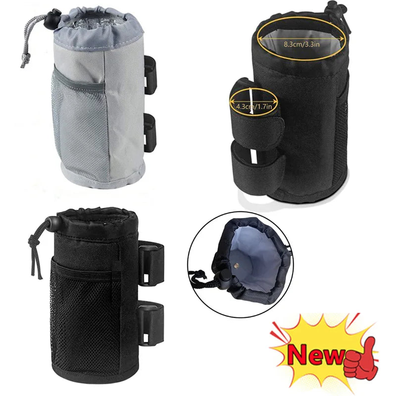 Water Bottle Pouch Drawstring Thermal Insulation Layer Cart Cup Holder Kettle Carrier Bag Bike Storage Pocket Water Bag