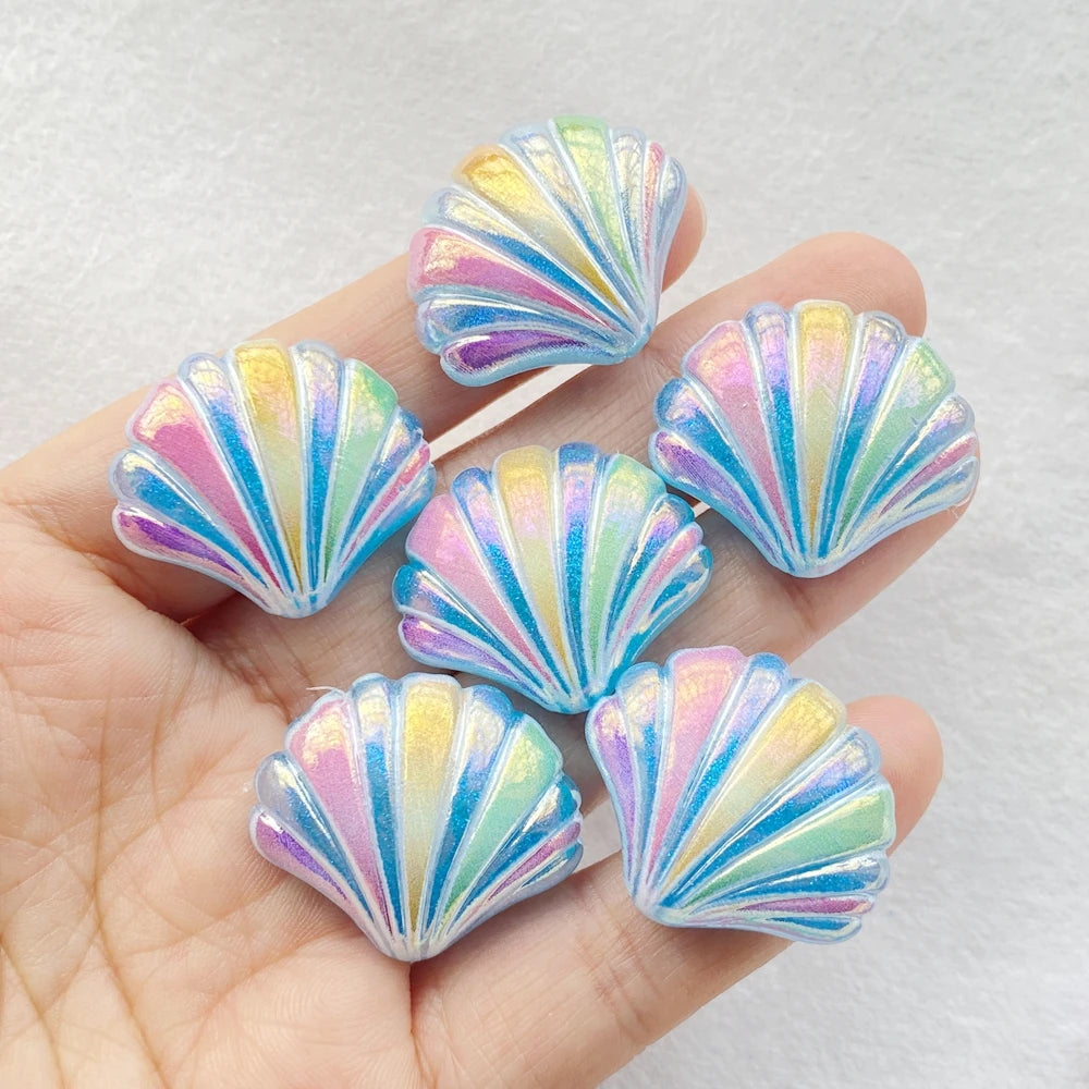 10Pcs New Cute Resin Cartoon Shell, Starfish Series Flat Back Scrapbooking DIY Jewelry Craft Decoration Accessories