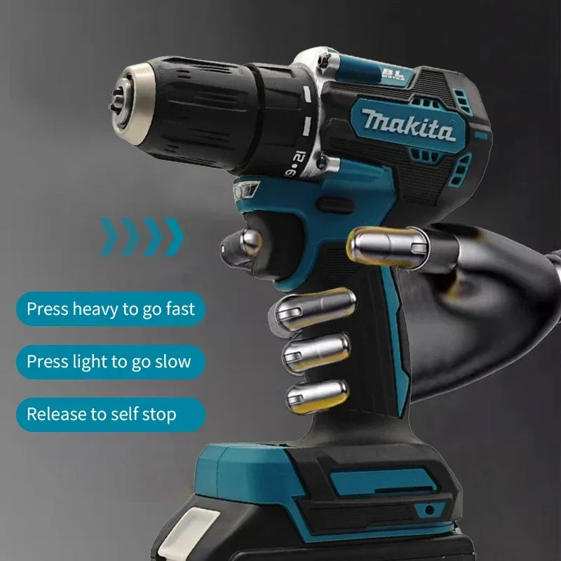 Original Makita DDF487 Cordless Driver Drill Brushless Electric Impact Screwdriver Rechargeable Power Tool 18V With battery