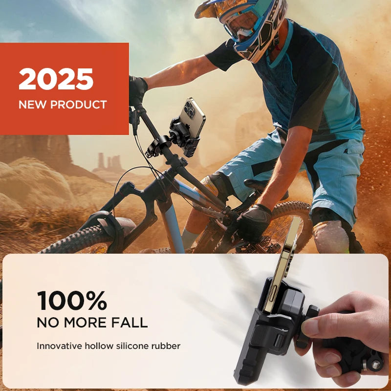 Joyroom Bicycle Phone Holder Motorcycle Phone Mount 360° Rotation For Electric Scooter Mountain Dirt Bike For 4.7-7.0” Phones