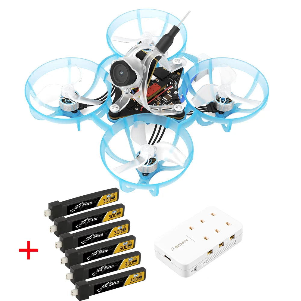 BETAFPV Air65 Brushless Whoop Quadcopter 5IN1 Racing Freestyle Mini Drone Tattu 300mAh 1S 75C Battery