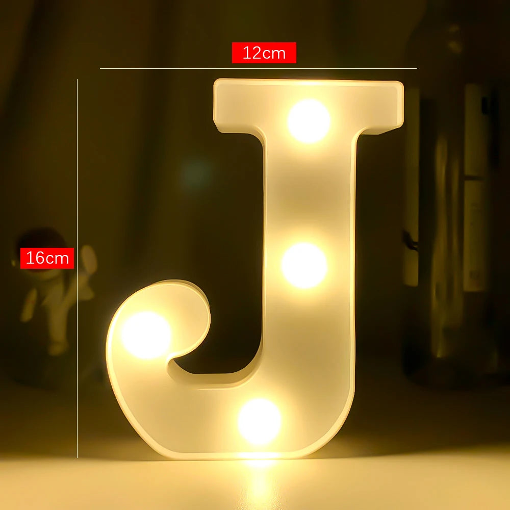 Creative Luminous Digital Number Letter Light AAA Battery Powered Lamp Night Light for Christmas Wedding Birthday Party Decor