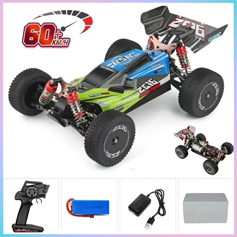 75 KM/H WLtoys 124016 V8 RC Car Brushless 4WD Electric High Speed Off-Road Remote Control Drift Rc Cars for Adults Toys