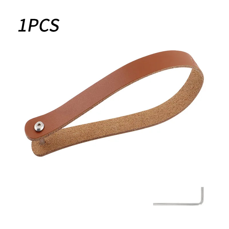 MUQZI Front Bag Quick Release Cowhide Handle Pull Ring Compatible with Brompton Folding Bicycle Bag Carrier