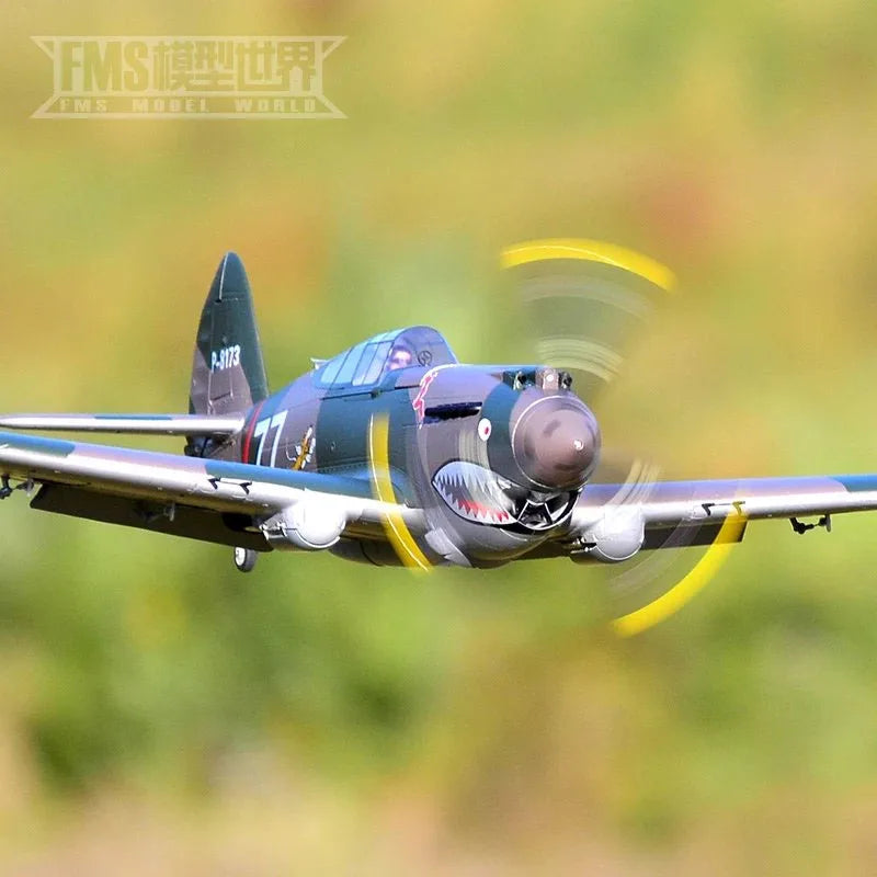 FMS 980mm P-40B Remote Controlled Aircraft Model Assembly Fixed Wing Aircraft Model Birthday Gift Simulation Aircraft Model