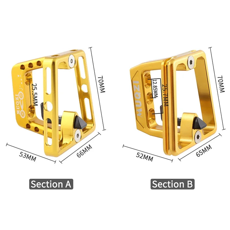 MUQZI Folding Bike Bag Front Carrier Mount Adapter Folding Bike Bracket For Brompton Bag Rack Carrier Block