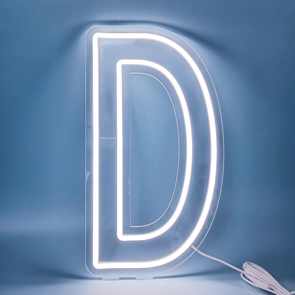 45cm High Stand-Up Neon Letter Sign USB Plug-In Night Light Sweet Alphabet for Wedding Birthday Home Bar Festival Decor