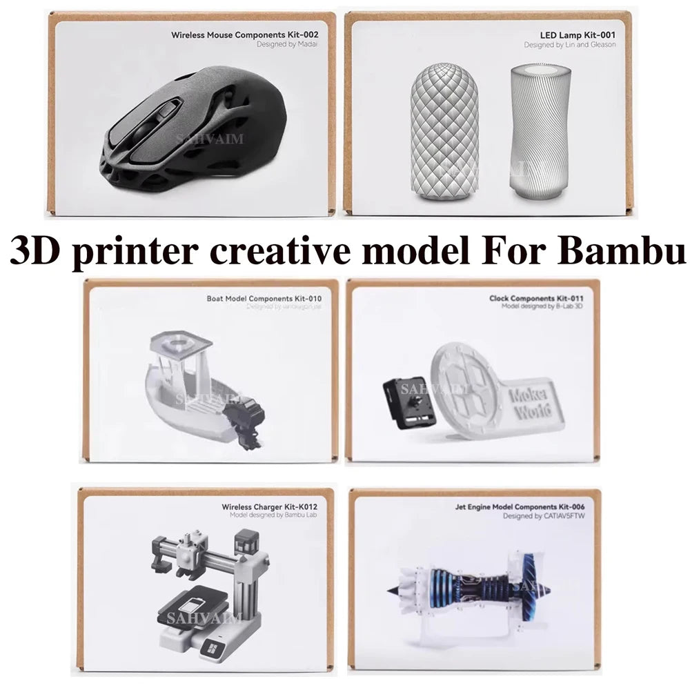 For Bambu Lab 3D Printing DIY Creative Model Computer Wireless Mouse Aviation Model Engine LED Light Kit 001 3D Printer Par