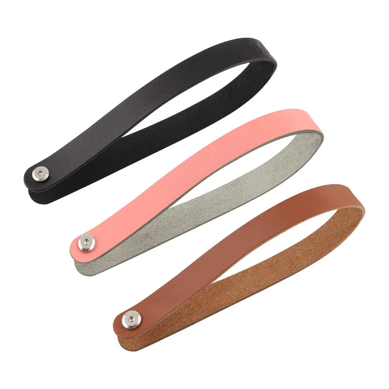 MUQZI Front Bag Quick Release Cowhide Handle Pull Ring Compatible with Brompton Folding Bicycle Bag Carrier