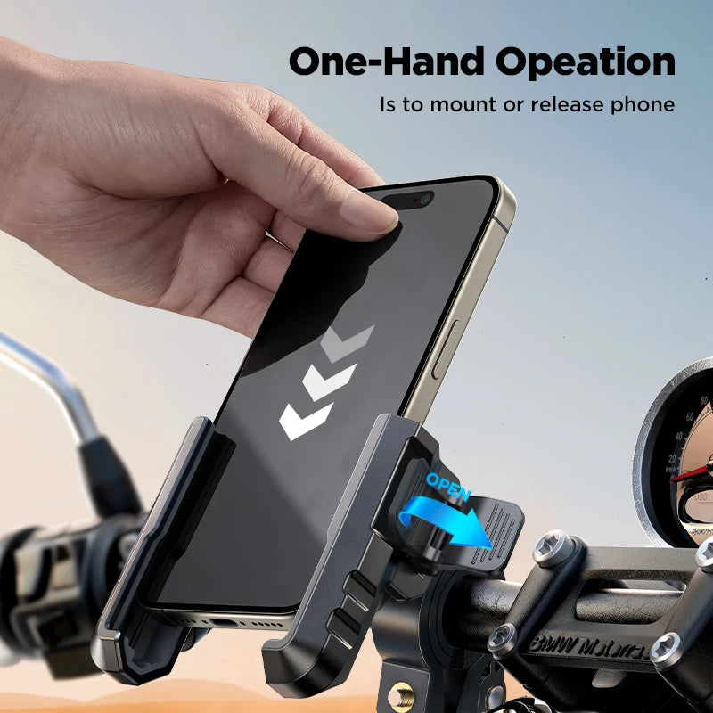 Joyroom Bicycle Phone Holder Motorcycle Phone Mount 360° Rotation For Electric Scooter Mountain Dirt Bike For 4.7-7.0” Phones