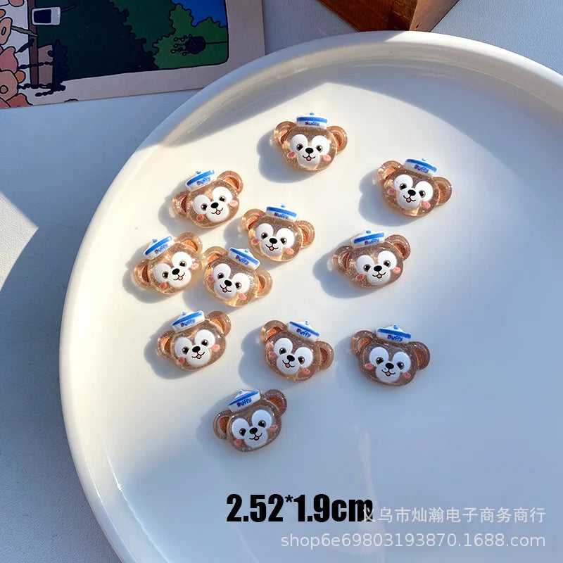 50 Pcs New Cute Resin Puppy Rabbit Fox  Flat Back Ornament Jewelry Making DIY Jewelry Manicure Accessories Crafts A2