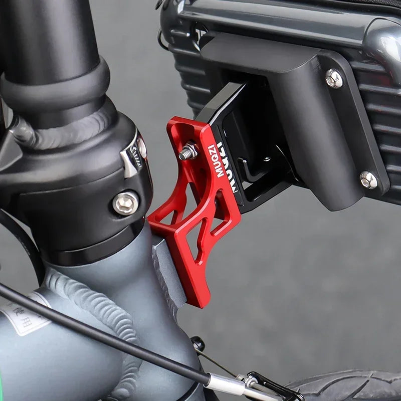 MUQZI For Brompton DAHON Bike Bag Carrier Raise Adapter Folding Bike Front Bag Carrier Rising Mount Holder