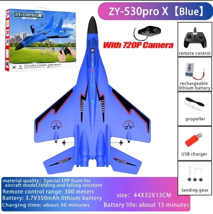 RC Plane SU35 2.4G With LED Lights Aircraft Remote Control Flying Model Glider Airplane SU57 EPP Foam Toys For Children Gifts
