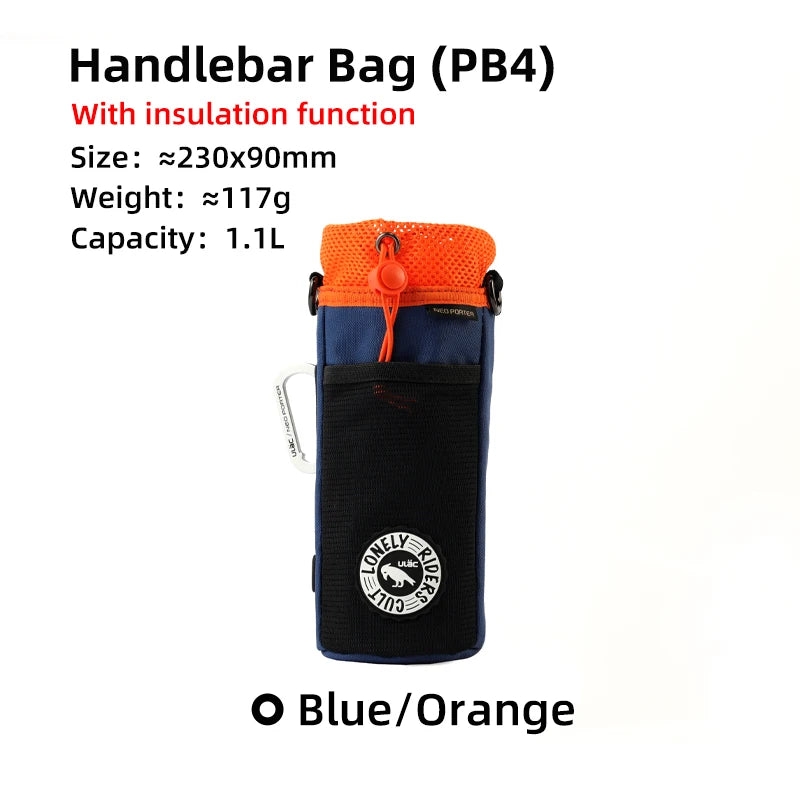 C-HOLD Bike Handlebar Stem Bag Water Bottle Bicycle Bag Snack Storage Bikepacking Touring Commuting Insulated Kettle Pouch