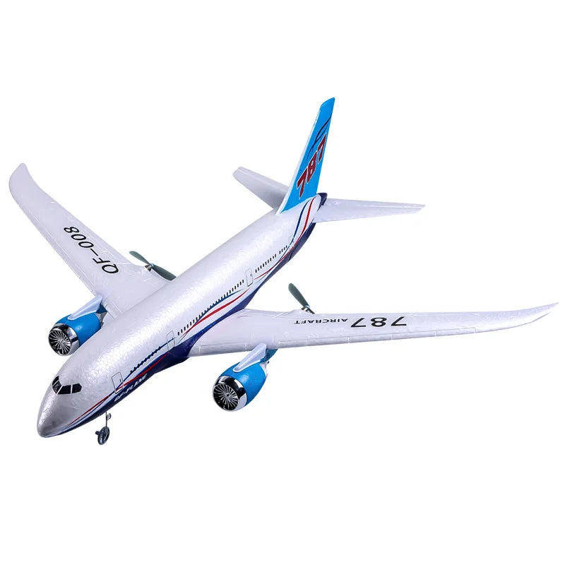Qf008 Boeing 787 Three Channel Remote Control Aircraft Fixed Wing Foam Glider Aircraft Model Teaching Aircraft Introduction Toy
