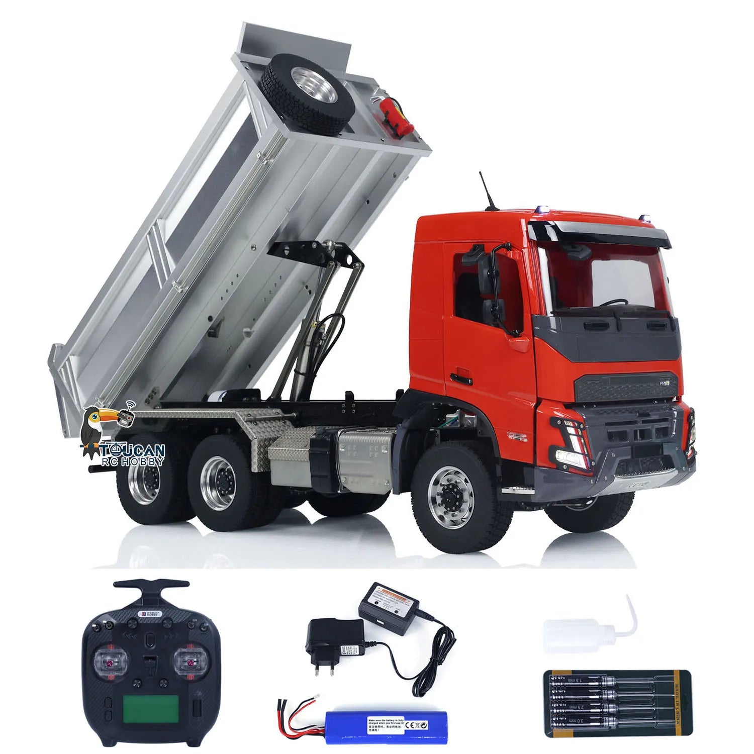 1/14 Double E 6x6 FMX Metal Hydraulic RC Dump Trucks Controlled Dumper Cars Painted Finished Electric Vehicle Toys Model TH23144