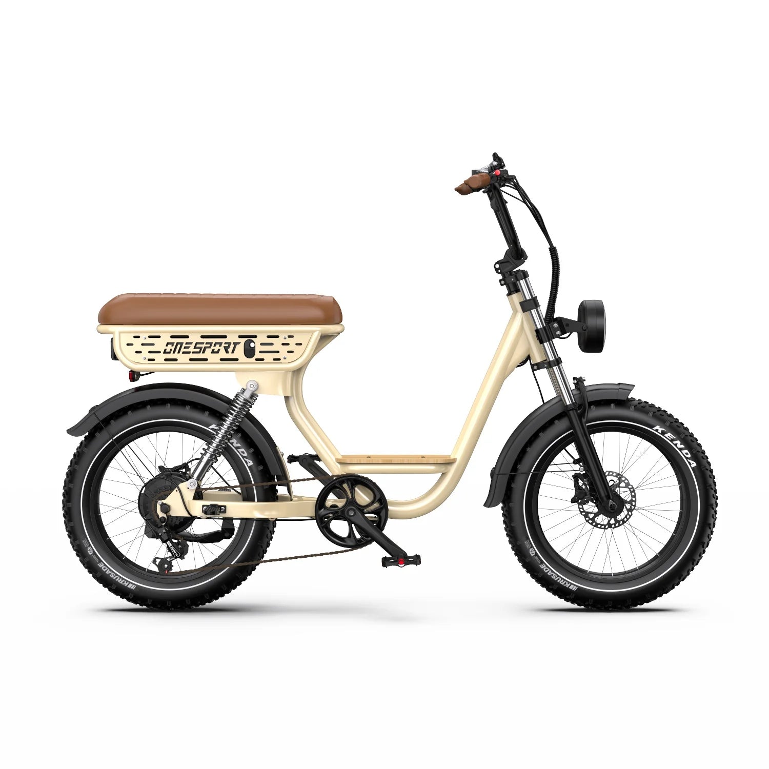 ONESPORT W77 Electric Bicycle 500W 48V 18Ah Lithium Battery E-Bike for Adults 20*4 Wide Tires Urban Commuting Electric Vehicle