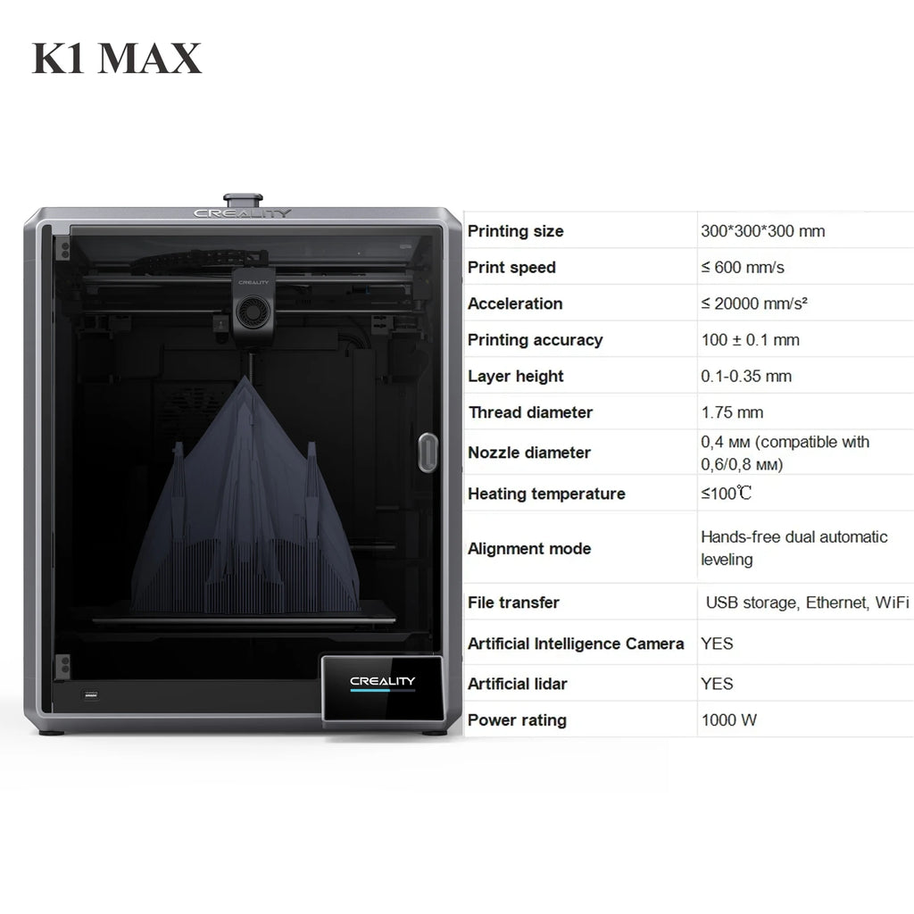 CREALITY K1 MAX K1C K1 SE K1 3D Printer High-Speed ​​Printing Auto Leveling Direct Extruder All Metal FDM K1 Series 3D Printer