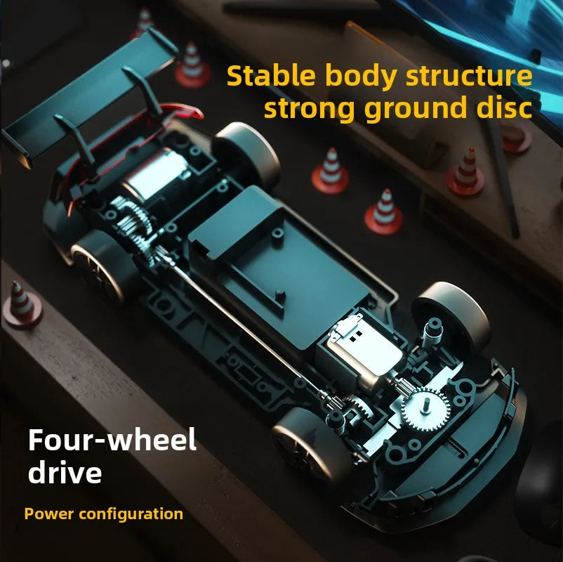 4WD Smart Drift RC Racing Car High-Speed ​​2.4Ghz Electric Remote Control Car Toy with LED Lights for Ages 6-12 Boys Birthday Gift
