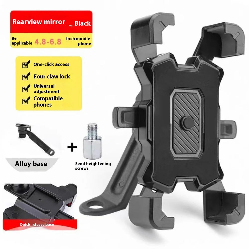 360° Rotatable Electric Bicycle Phone Holder for iPhone Xiaomi Riding MTB Bike Moto Motorcycle Stand Bracket Non-slip Cycling