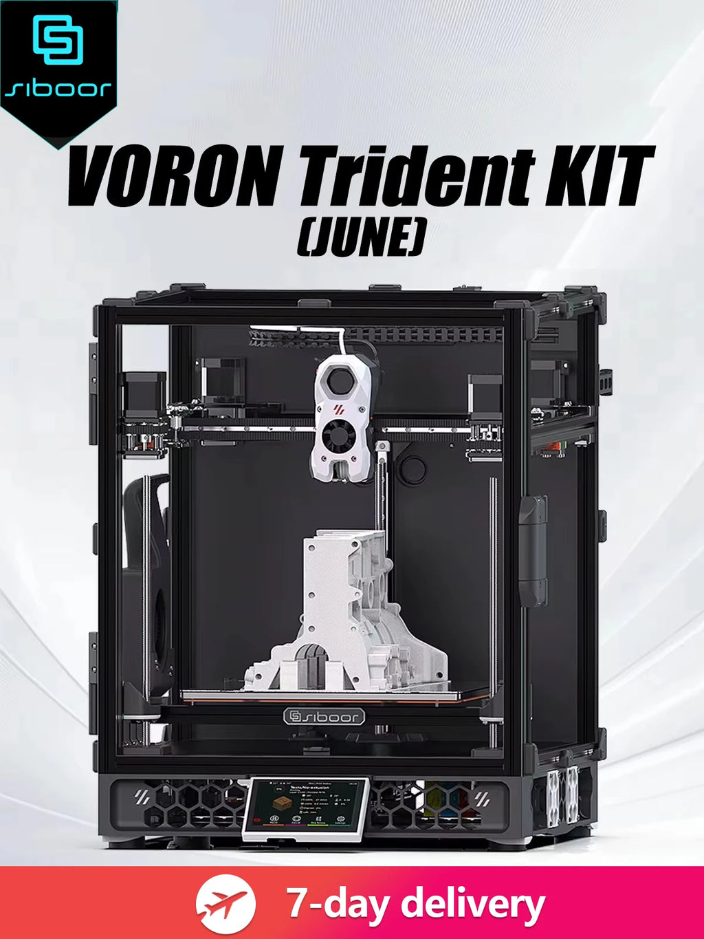 Voron Trident SIBOOR [June] CNC Metal Structure 4AWD CoreXY 3D Printer Upgraded Stealthburner DIY 3D Printer Full Kits