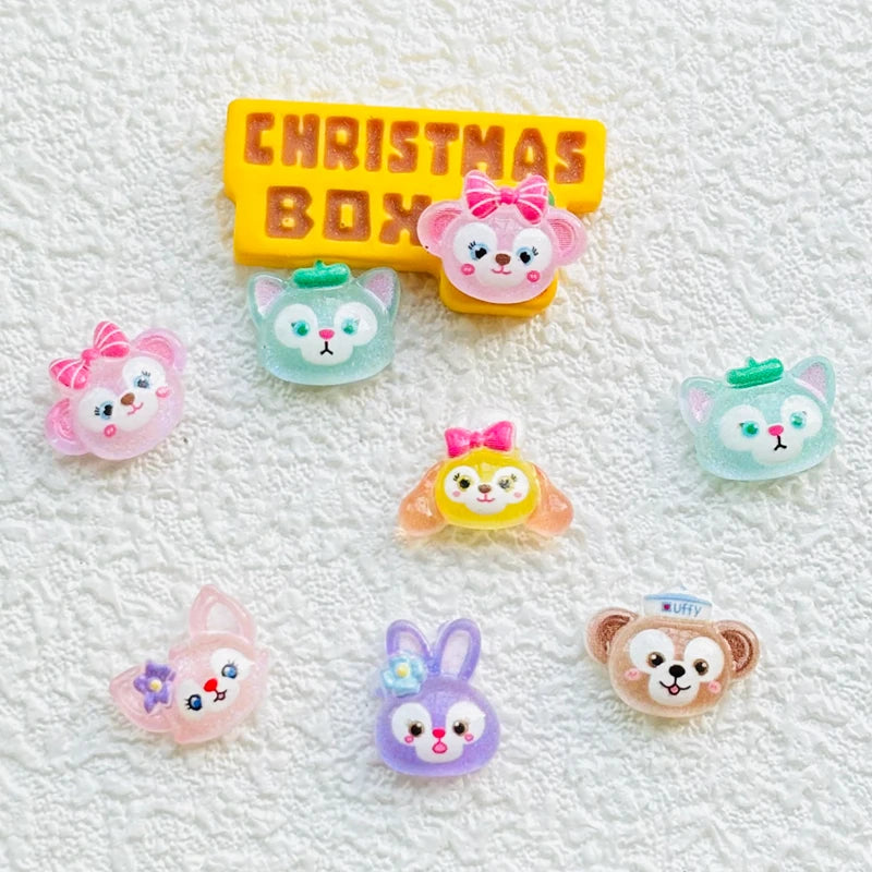 50 Pcs New Cute Resin Puppy Rabbit Fox  Flat Back Ornament Jewelry Making DIY Jewelry Manicure Accessories Crafts A2