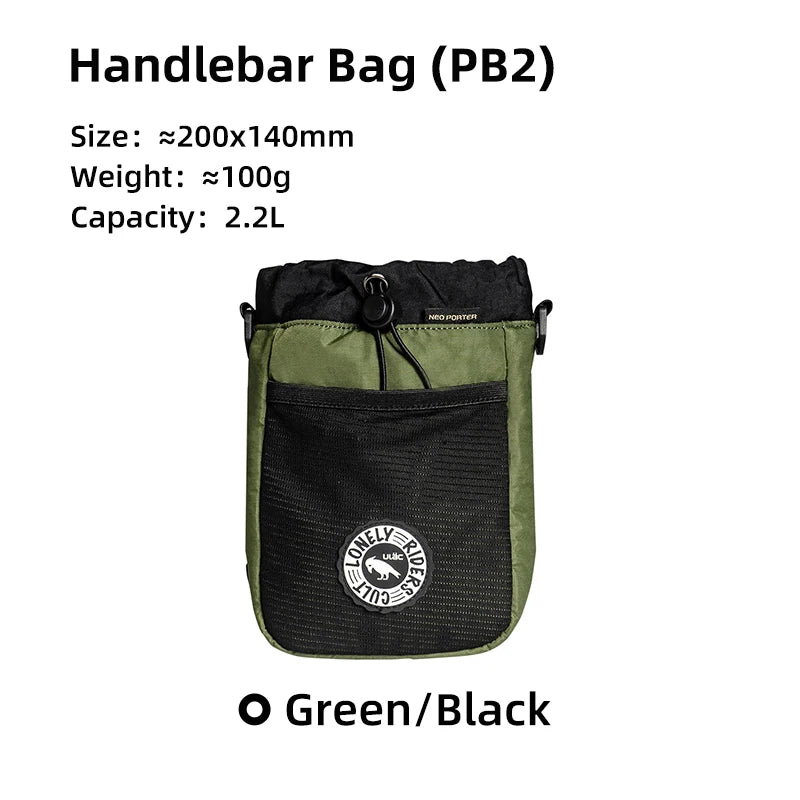 ULAC Bike Handlebar Stem Bag 1L/2.2L C-HOLD Bag Water Bottle Cycling Bags Bicycle Tools Storage Pouch Riding Touring Commuting