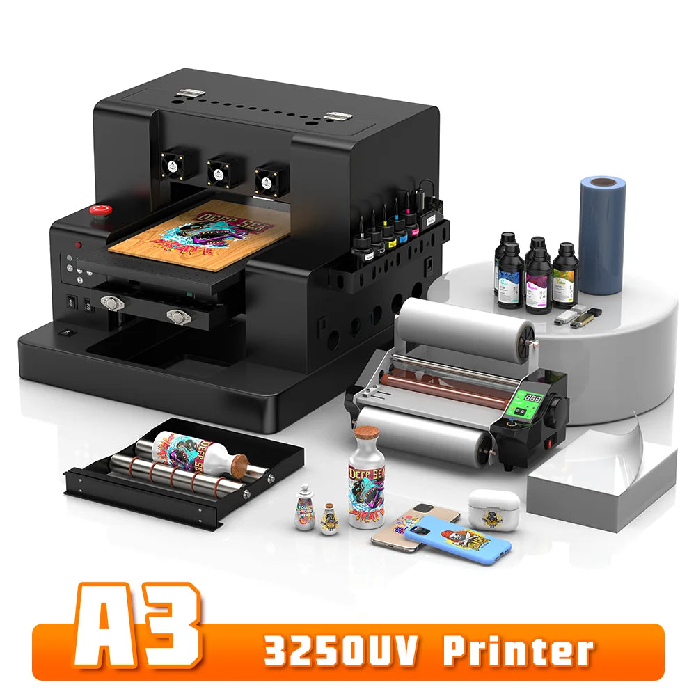 UV DTF Impresora Printer A3/A4 L805 UV Flatbed Printer UV DTF Sticker Printer For Bottle Print Acrylic Metal Wood 3D UV Printer