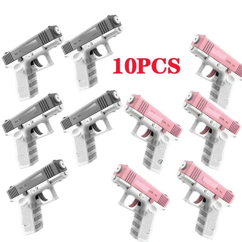 GOWKE 10PCS New Water Gun NON Electric Pistol Shooting Toy Full Automatic Summer Beach Toy For Kids Children Boys Girls Adults