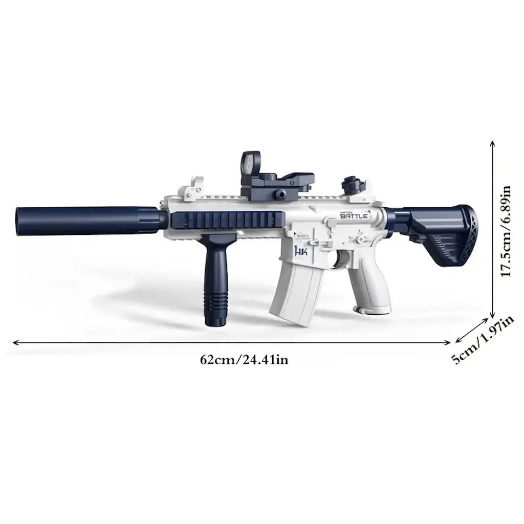 Unilabo M416 Electric Water Gun - Battery Powered With External Water Bottle Attachment - Perfect For Kids &amp; Adults Outdoor Fun