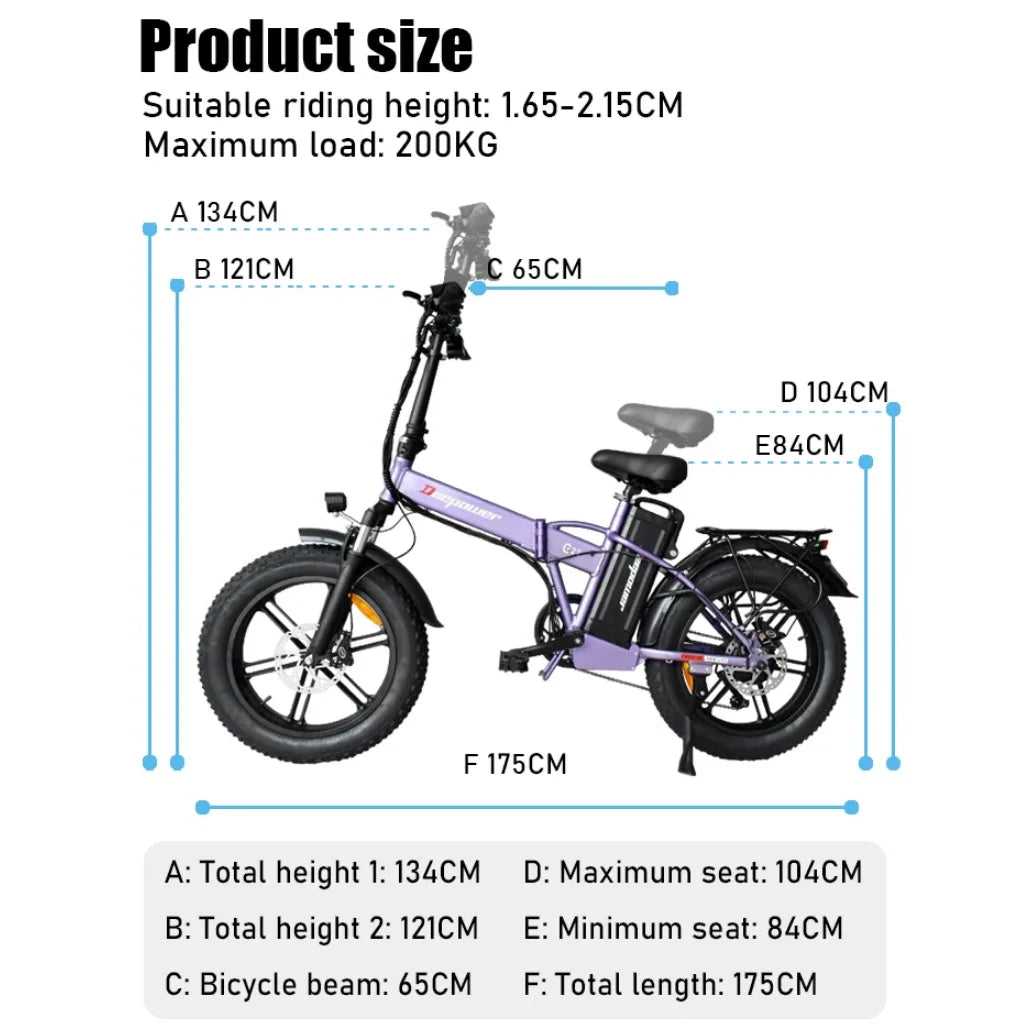 DEEPOWER G22 2000W Motor Electric Bicycle 48V 35AH LG Battery Ebike Folding Mountain Electric Bike Outdoor 7-speed Adult Bicycle