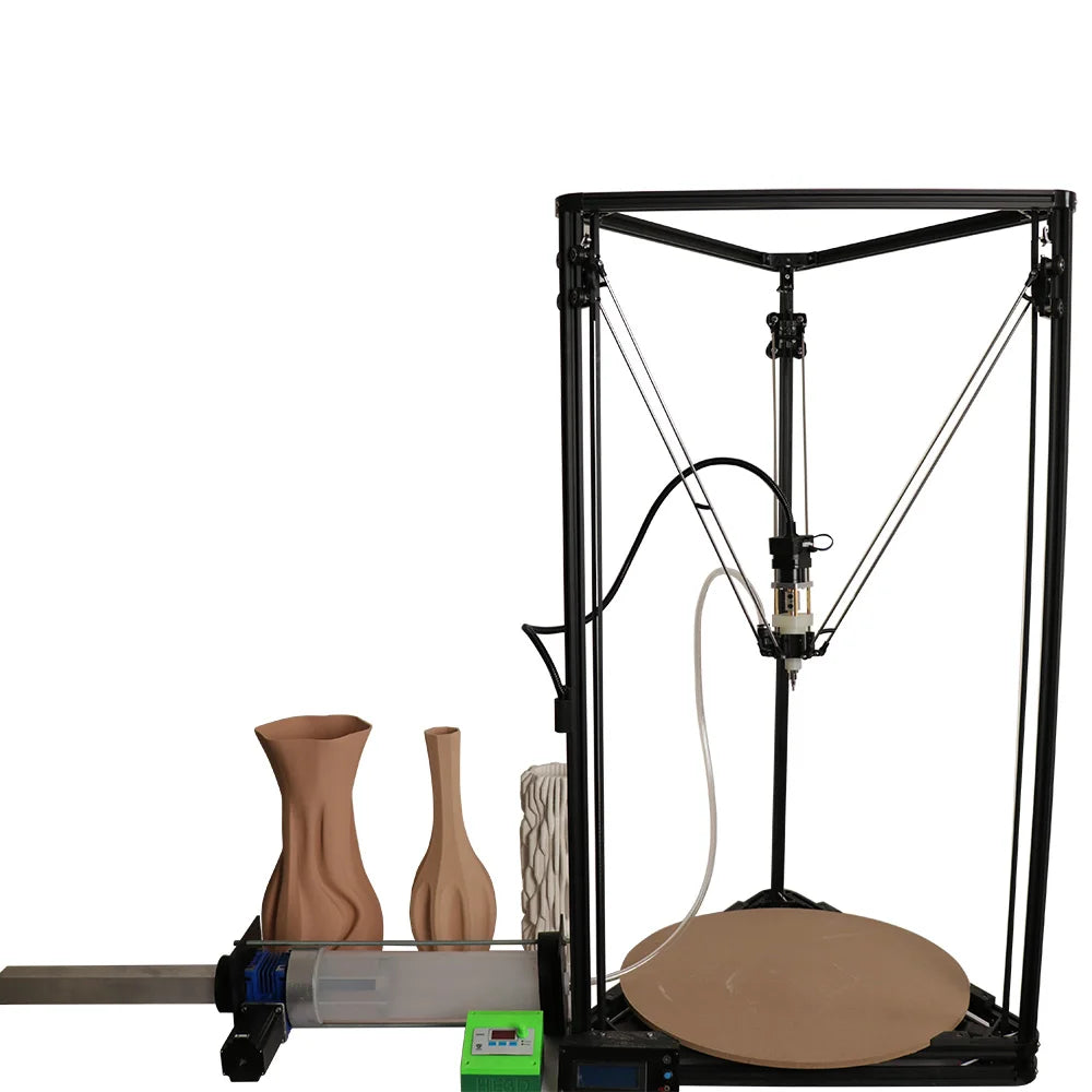 TC500 2L clay ceramic delta 3D printer  KIT DIY with a inner diameter of 85mm barrel piston pusher