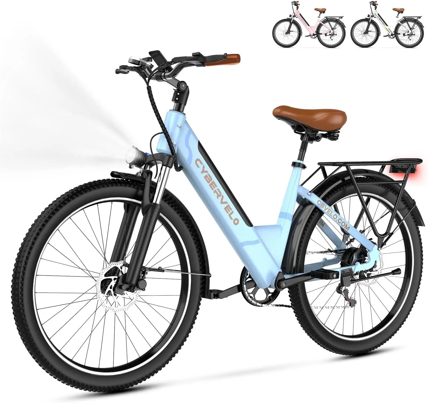 1000 Peak Electric Bike for Adults,up 80 Miles Removable Battery Ebike, 26" Electric E Bike with 7-Speed,Adult Electric Bicycles