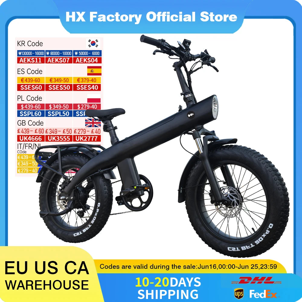 HX Q3 e bike 2000W electric bike 48V 20AH Adult E bike 20Inch Tire Off-Road fatbike City Electric bicycle  Mountain e bikes