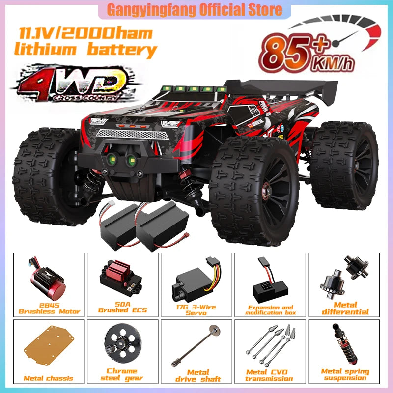SG116 9522PRO 85KM/H High Speed ​​RC Car Brushless 4WD Off-Road Drift Remote Control Car 1:16 Professional Racing Cars vs SG116MAX