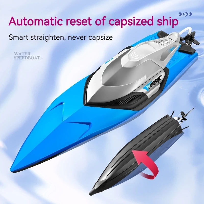 S2 Super Sized 50cm High-Speed ​​Remote-Controlled Boat High-Powered Speedboat Rowing Boat Net Pulling Ship Model Water Toy Gift