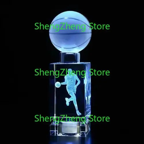 USB Charging NBA Star Birthday Gift Boys Give Classmates And Boyfriends Creative Crystal Basketball Practical Souvenir Ornaments