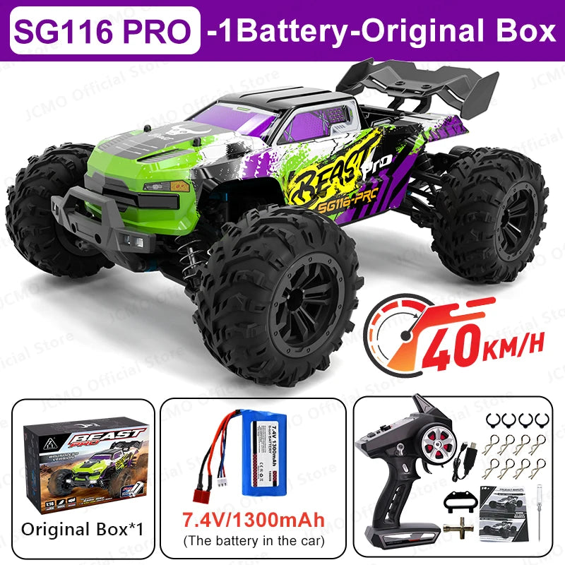 SG116MAX 80KM/H High Speed ​​RC Car Brushless 4WD Off-Road Drift Remote Control Car 1:16 Professional Racing Cars SG116PRO 40KM/H