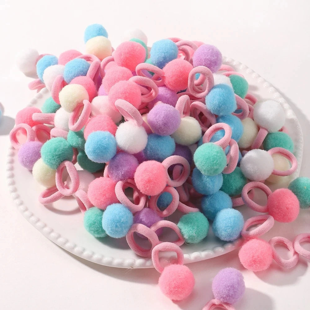 20pcs/lot Kids Elastic Hair Bands Girls Rubber Band For Children Sweets Scrunchie Hair Ties Cute Baby Hair Accessories