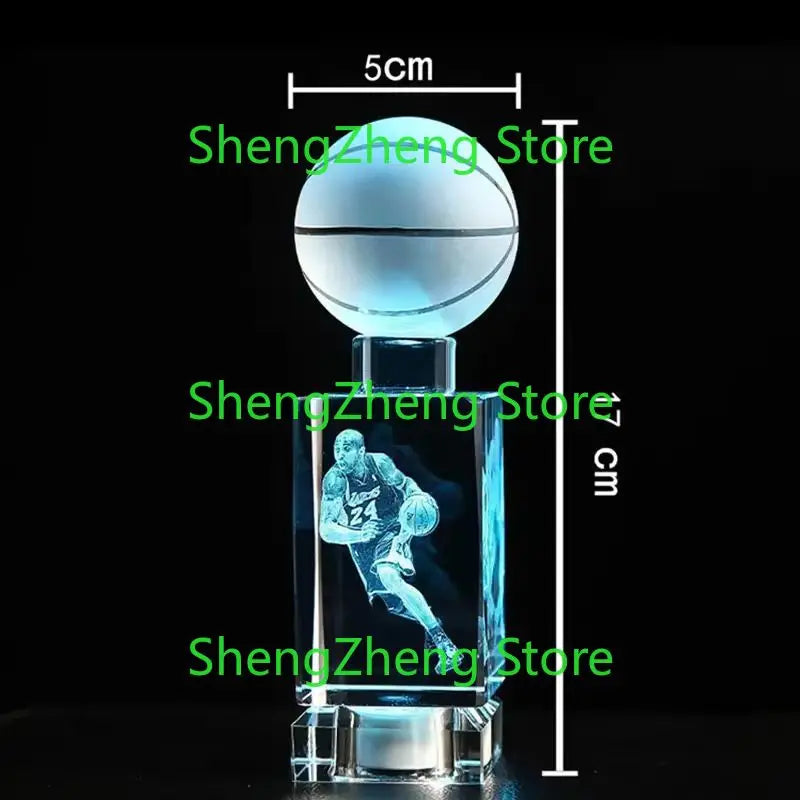USB Charging NBA Star Birthday Gift Boys Give Classmates And Boyfriends Creative Crystal Basketball Practical Souvenir Ornaments