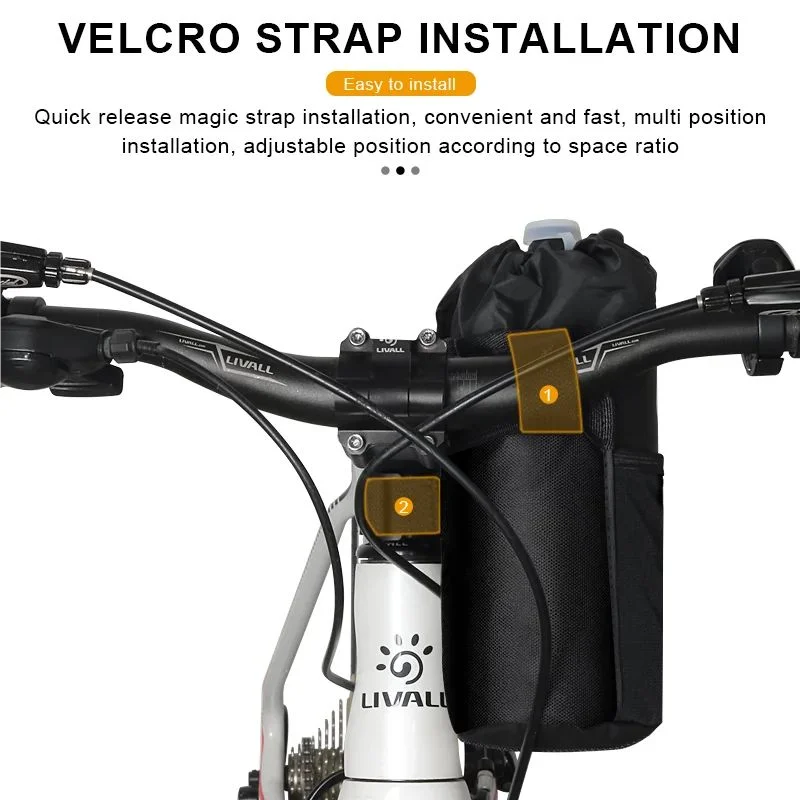 RIDERACE Bike Water Bottle Carrier Pouch Portable MTB Road Cycling Insulated Kettle Bag Riding Equipment Bicycle Handlebar Bag