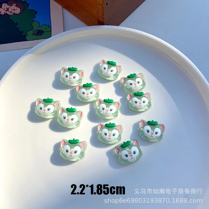 50 Pcs New Cute Resin Puppy Rabbit Fox  Flat Back Ornament Jewelry Making DIY Jewelry Manicure Accessories Crafts A2