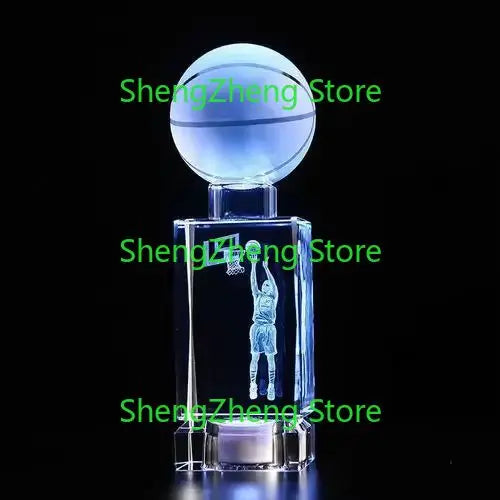 USB Charging NBA Star Birthday Gift Boys Give Classmates And Boyfriends Creative Crystal Basketball Practical Souvenir Ornaments