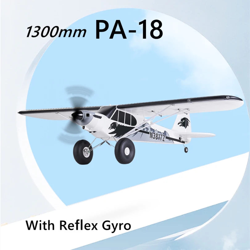 FMS RC Airplane 1300MM PA-18 PNP And RTF PA18 J3 Piper Super Cub 5CH With Gyro Auto Balance Trainer Beginner Model Aircraft