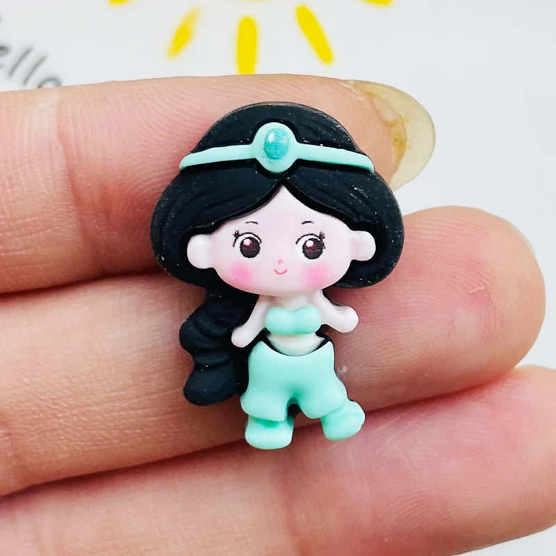 10 Pcs New Mini Kawaii Cartoon Princess Series Resin Scrapbook Diy Jewelry Hairpin Headrope Decoration parts A18