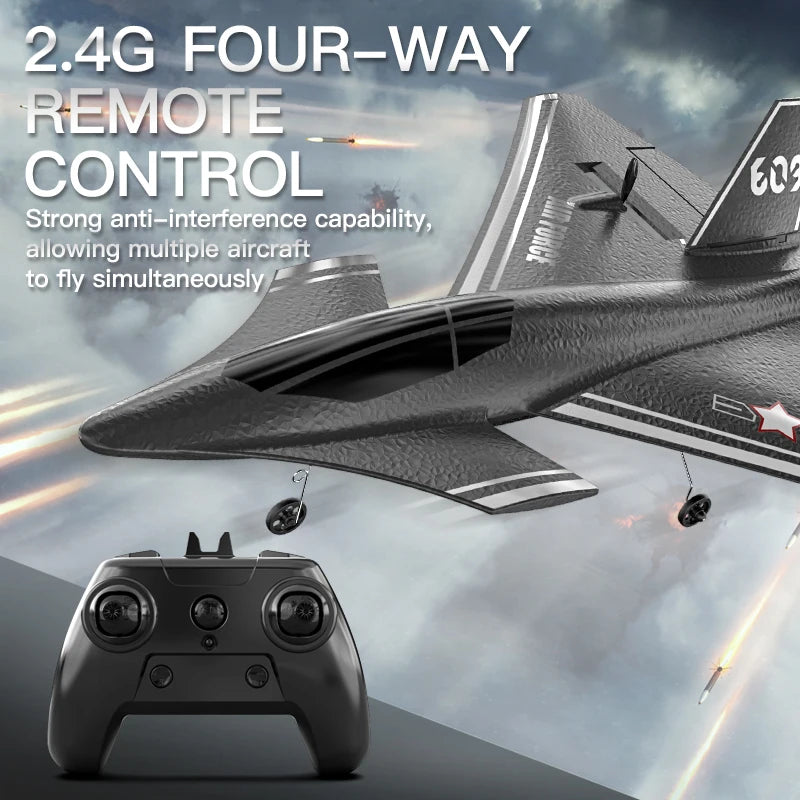J20 RC Fighter 2.4G Remote Control Airplane Anti-Collision Glider One-key Aerobatic EPP Foam RC Plane Gifts for Boys RC Toys