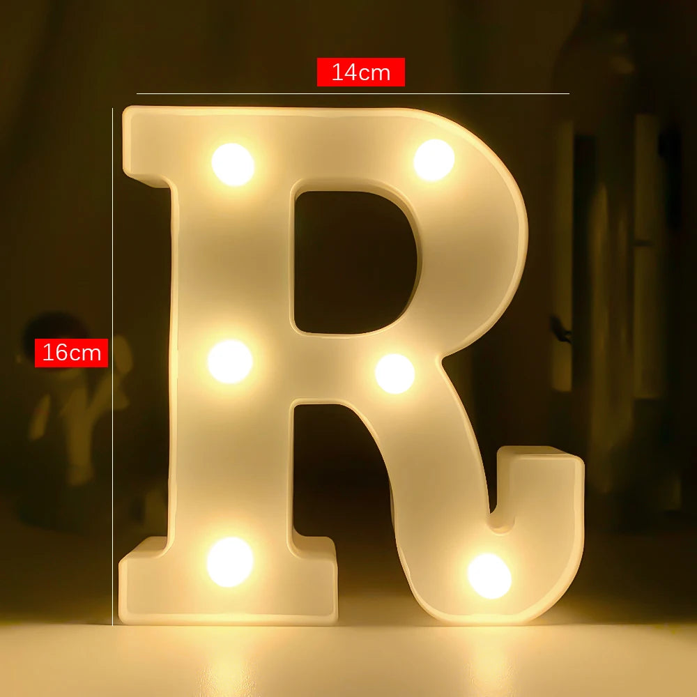 Creative Luminous Digital Number Letter Light AAA Battery Powered Lamp Night Light for Christmas Wedding Birthday Party Decor